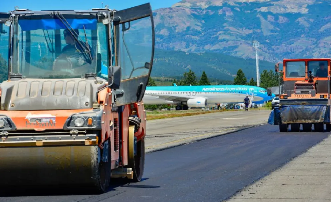 Comenzó la repavimentación en el Aeropuerto Aviador Carlos Campos