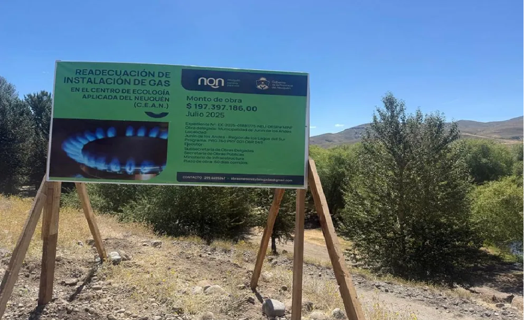 Comenzó la obra de gas en el Centro de Ecología Aplicada del Neuquén