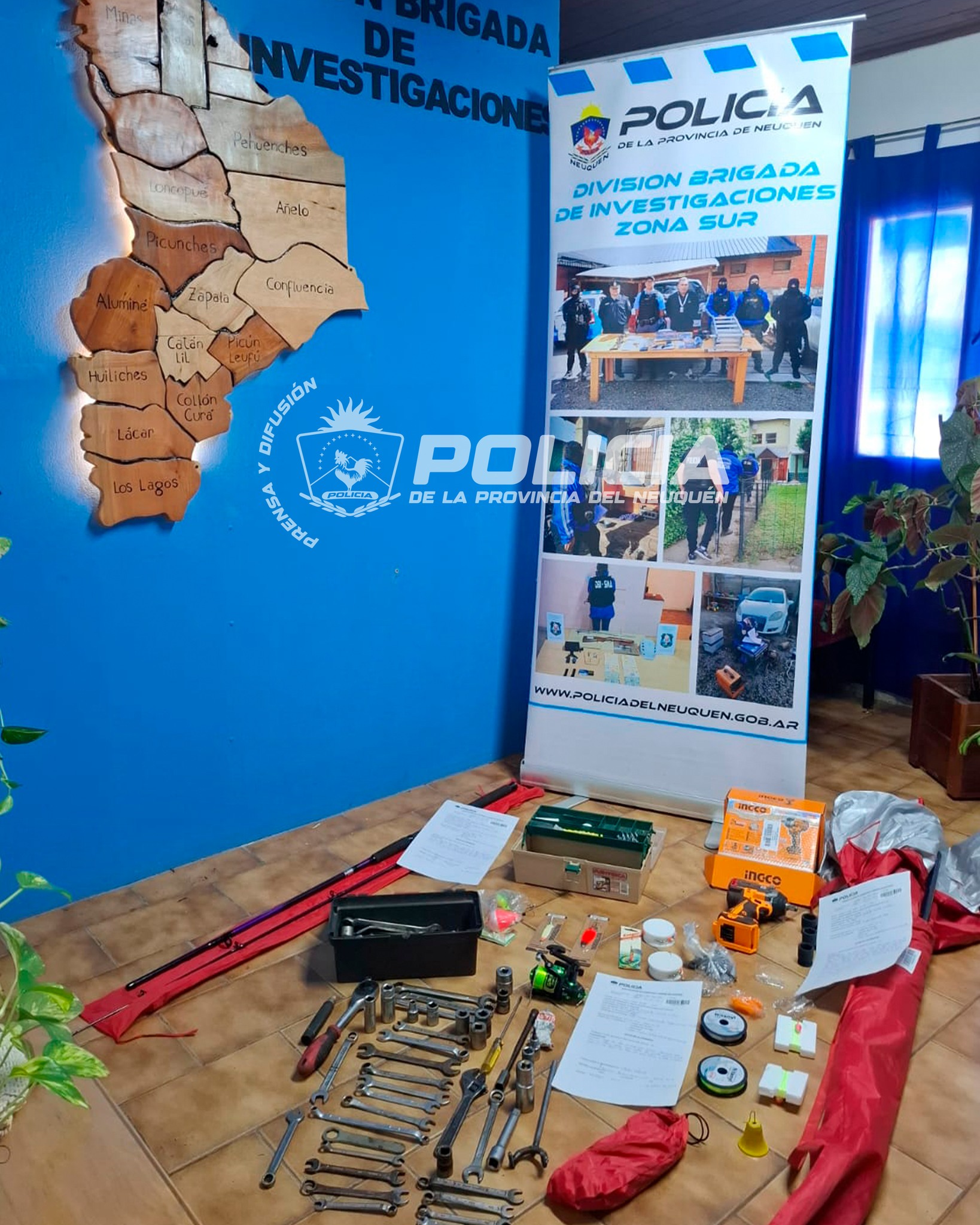 Rápida acción de la policía para recuperar elementos robados de un hospedaje