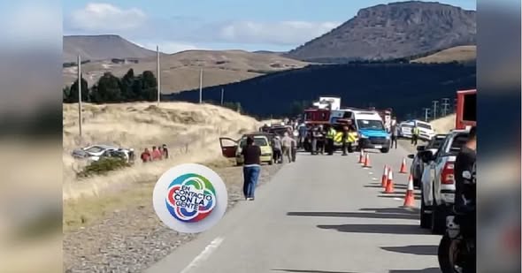 Once heridos en choque múltiple sobre la Ruta 40 cerca de Junin de los Andes.