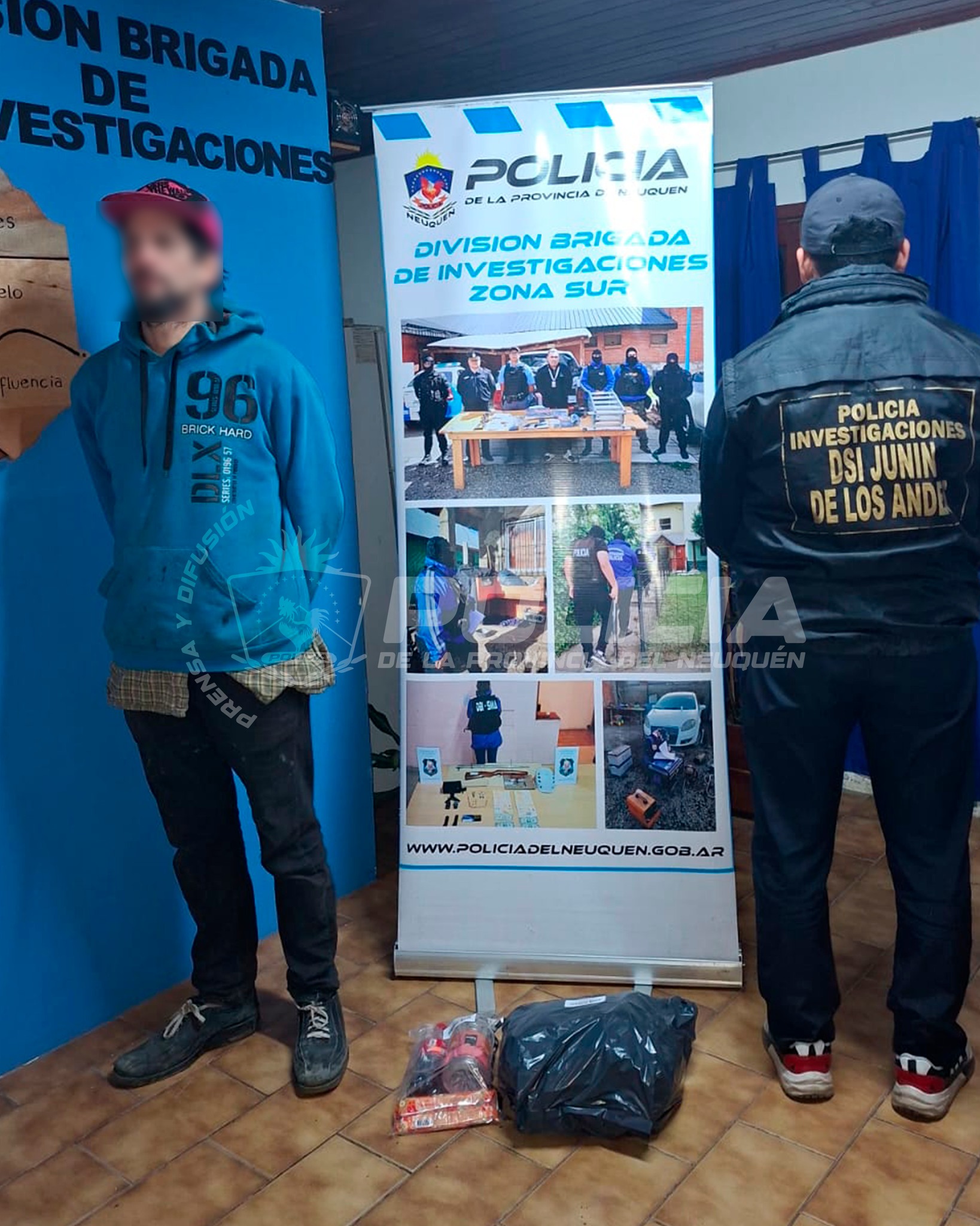 Policía demora un hombre y secuestra elementos robados