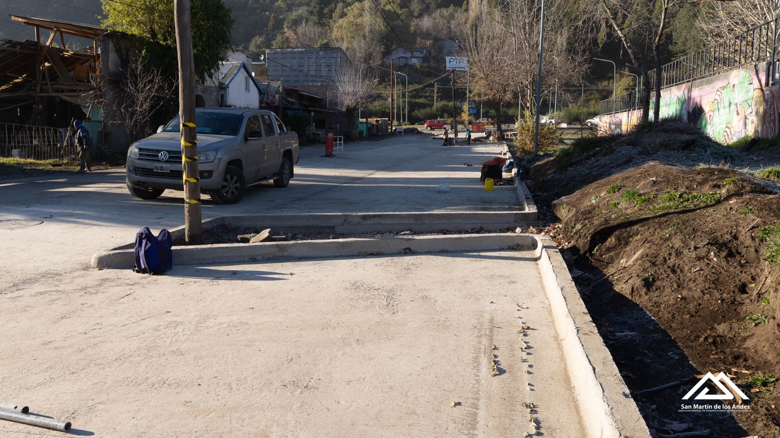 La obra de pavimentación de Chacra 4 completó sus primeros 170 metros