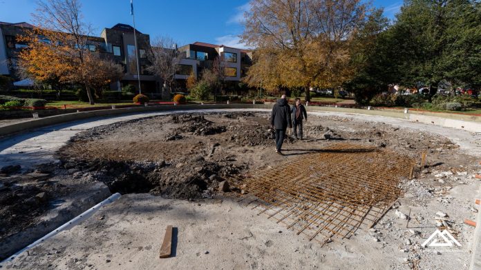 El Municipio realiza obras complementarias en el futuro Monumento a las Banderas