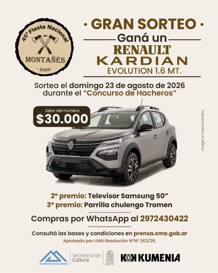 Fiesta Nacional del Montañes con hacheros y sorteo de un automóvil cero km