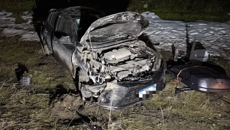 Accidente en la Ruta Nacional N°40 cerca de Villa La Angostura.